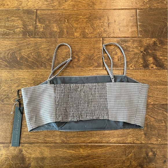 NWT House of Harlow 1960 Retro Brown Plaid Crop Top Size Medium - Picture 8 of 12